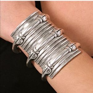 LOW LUV x Erin Wasson silver snake cuff bracelet
